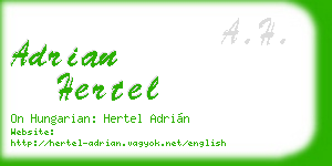 adrian hertel business card